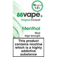 88Vape Original Menthol 10ml E-Liquid 1.6MG